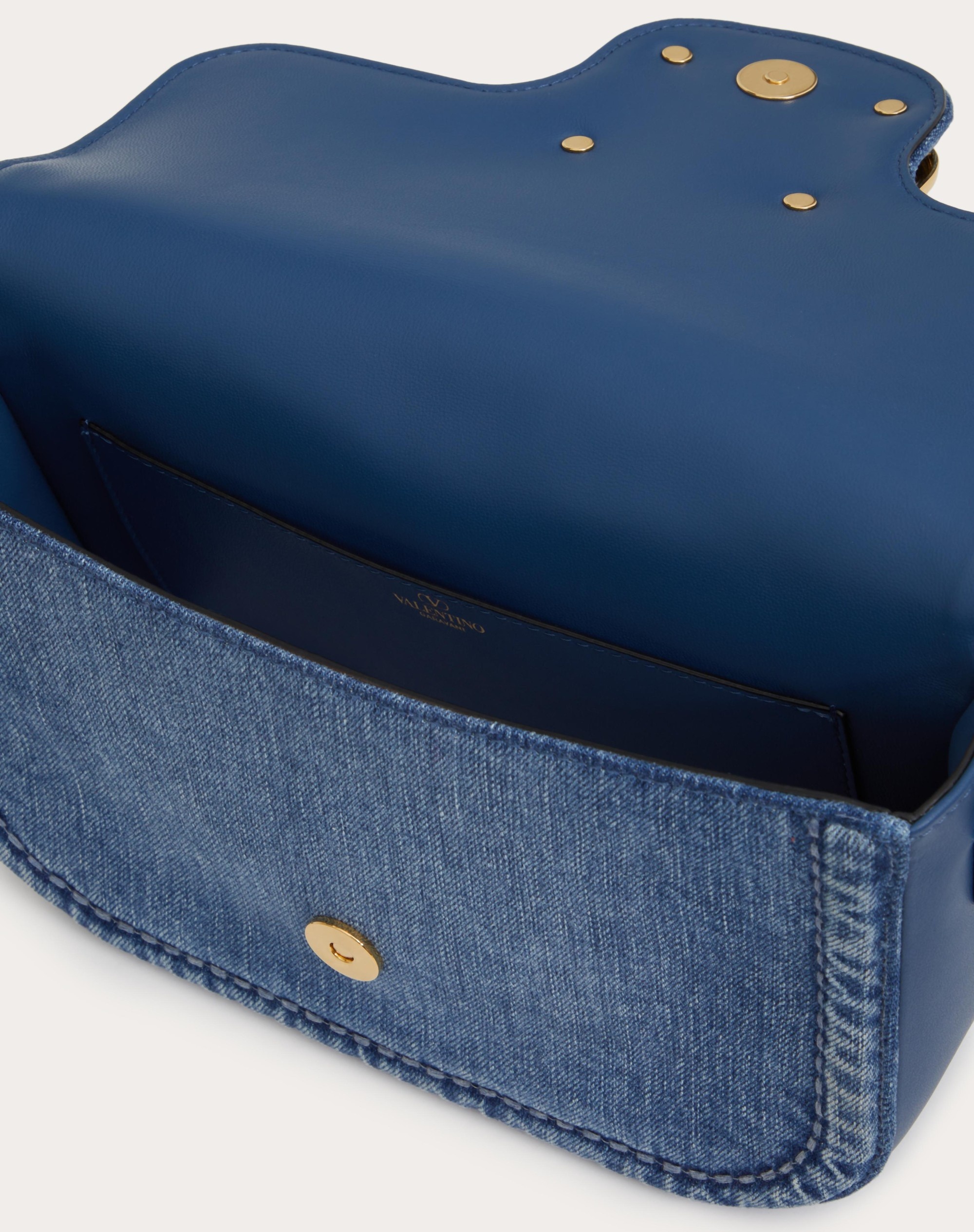 VALENTINO GARAVANI ALLTIME DENIM SHOULDER BAG - 7