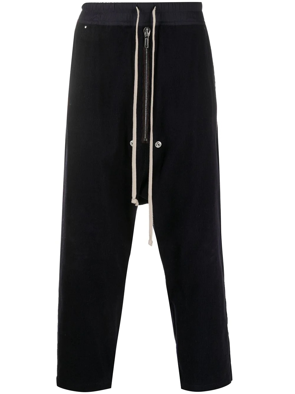 low-rise drop-crotch trousers - 1