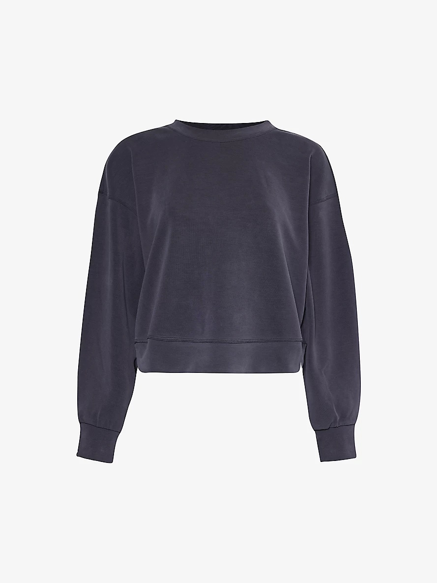 Perfectly Oversized cropped recycled polyester-blend sweatshirt - 1