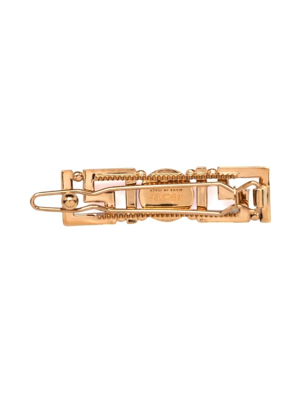 Greca Medusa rhinestone-embellished hair clip - 2