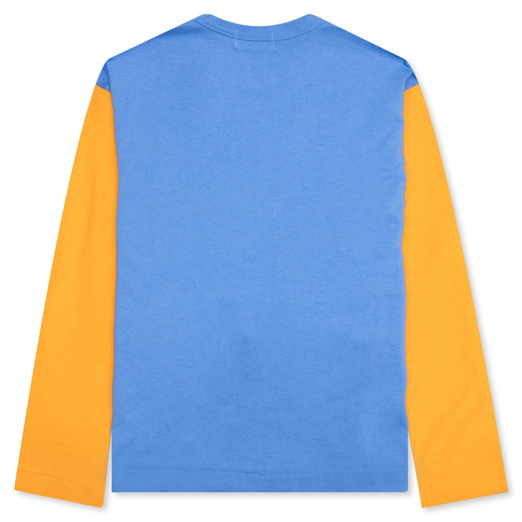 WOMEN'S BI-COLOR T-SHIRT - BLUE/YELLOW - 2