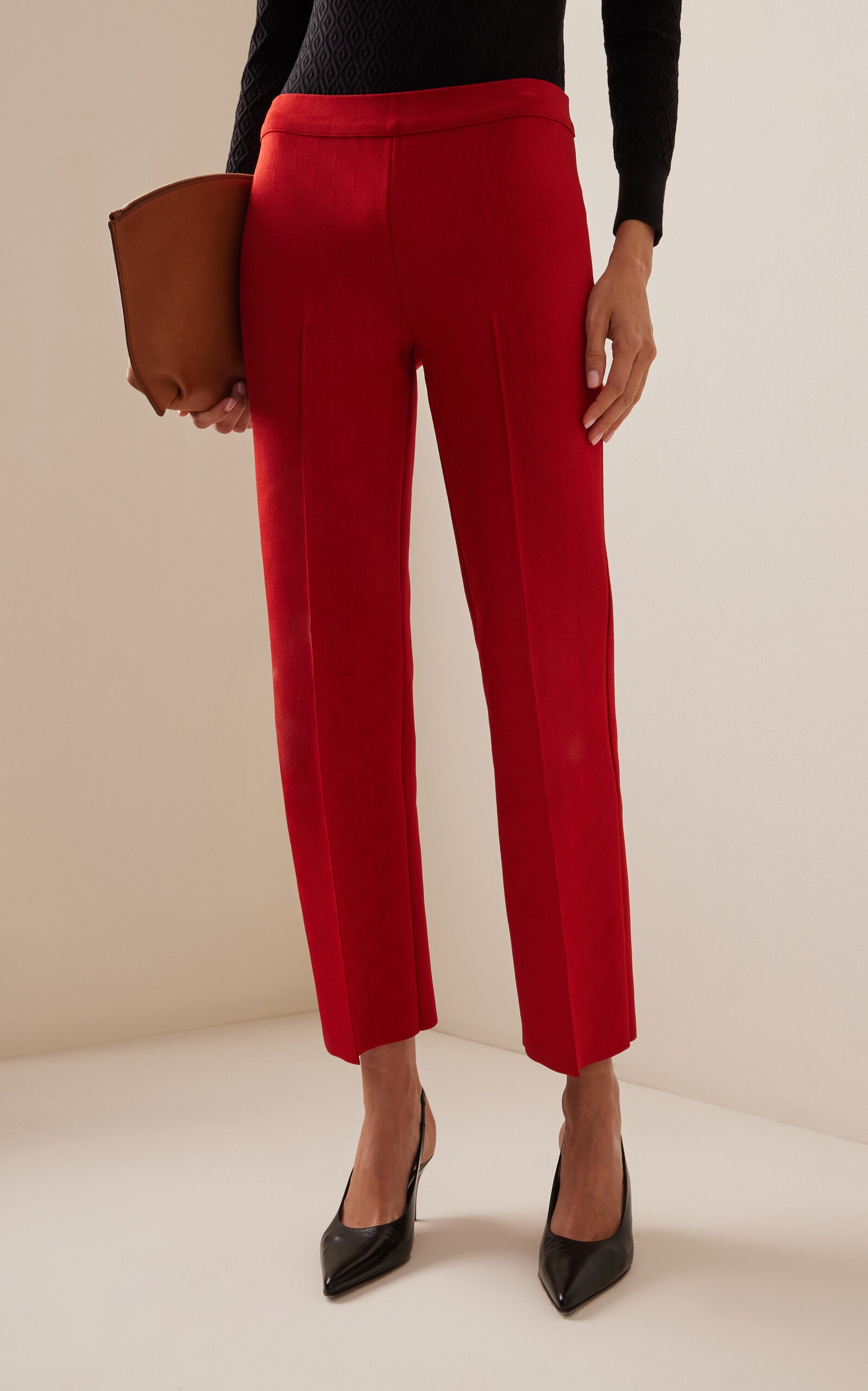 NSFW Jules Stretch Knit Pants red - 4