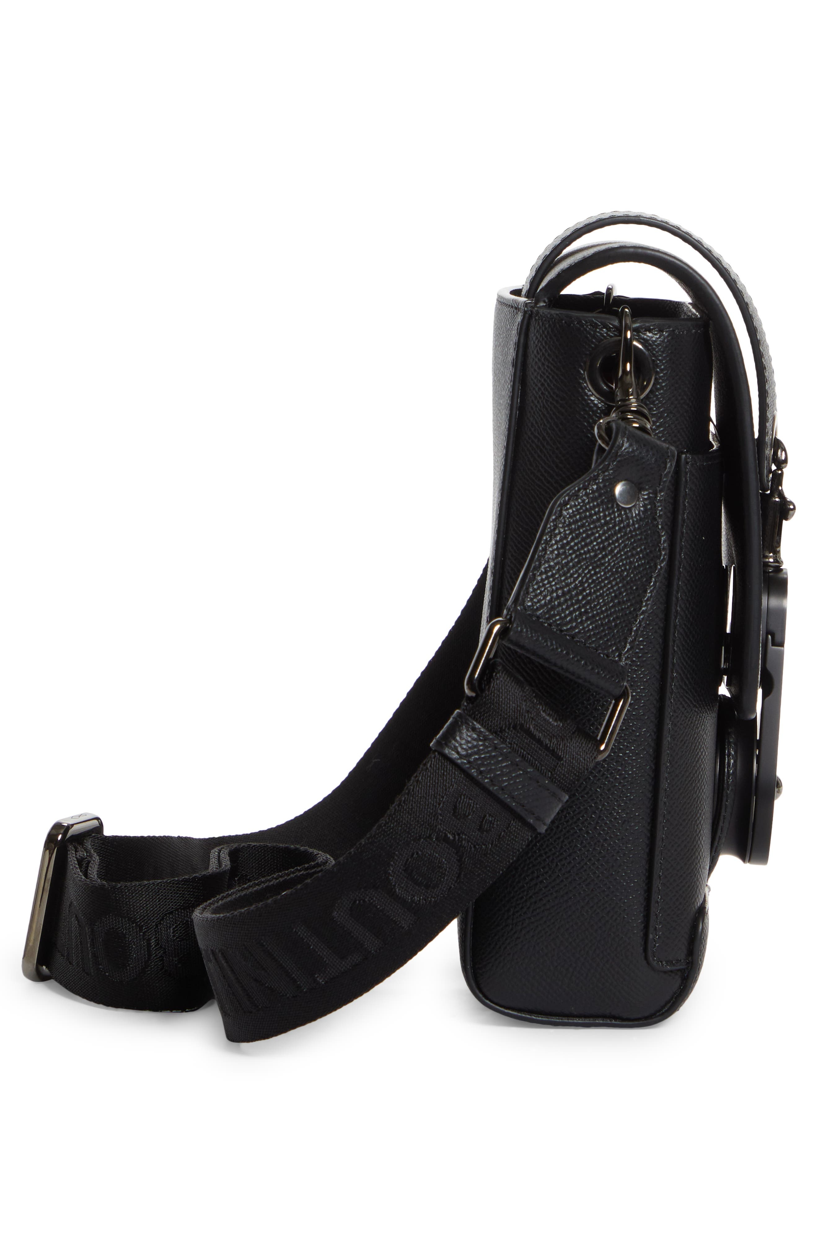 Christian Louboutin Groovy North/South Calfskin Crossbody Bag in Black/Black/Black at Nordstrom - 4