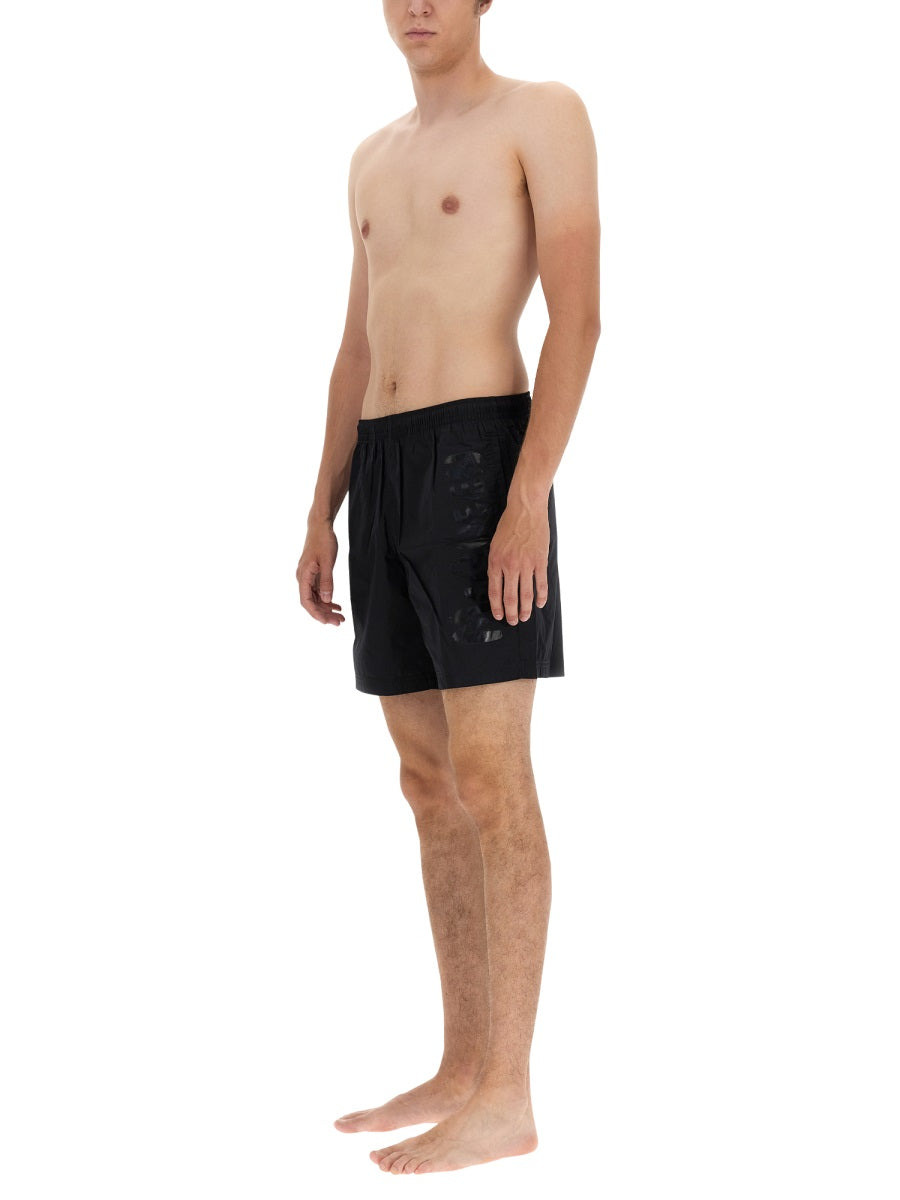 Alexander Mcqueen Men Graffiti Logo Swimsuit - 2