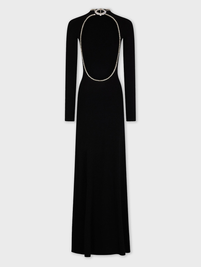 LONG BACKLESS KNIT DRESS WITH EMBROIDERIES 7