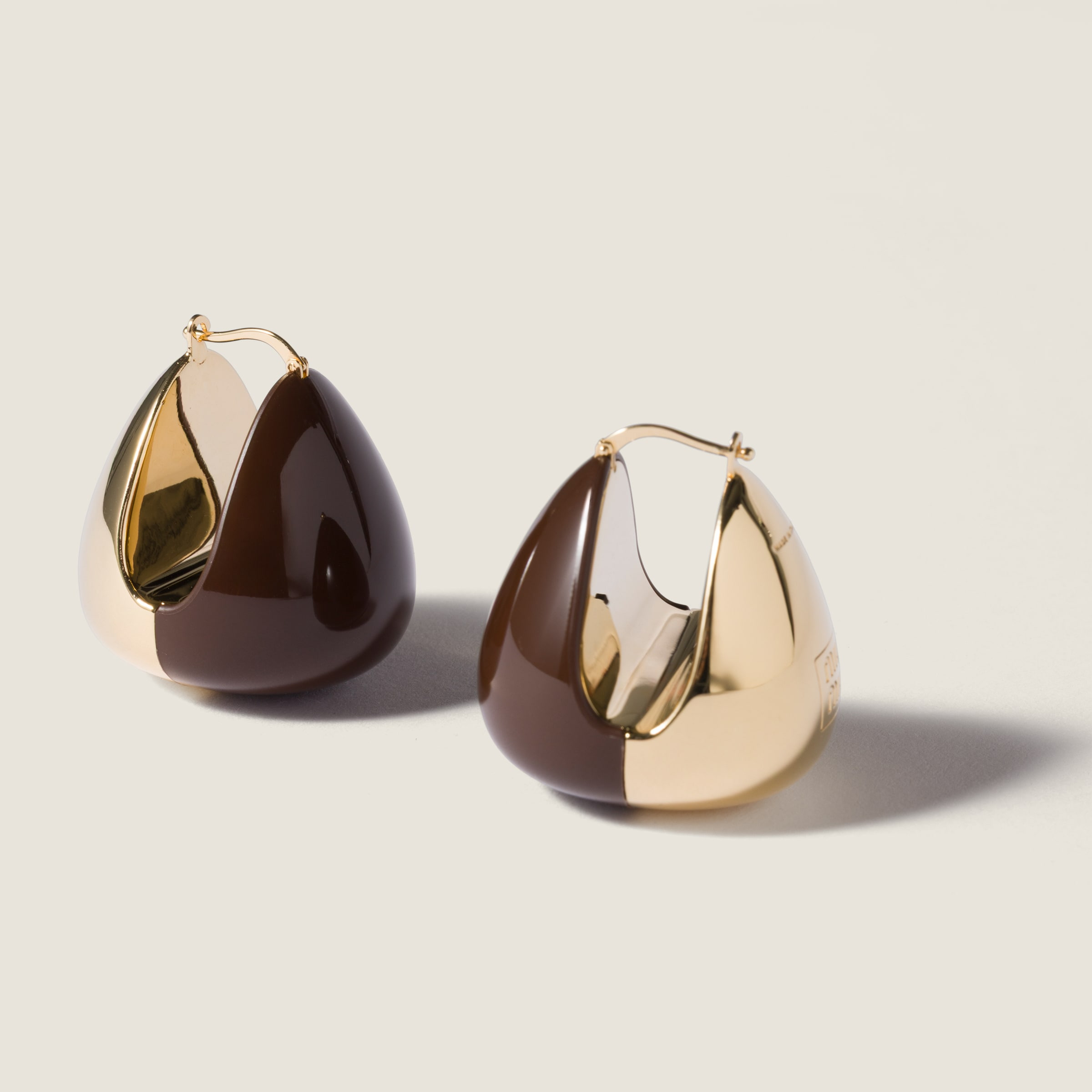 Enameled metal earrings - 2