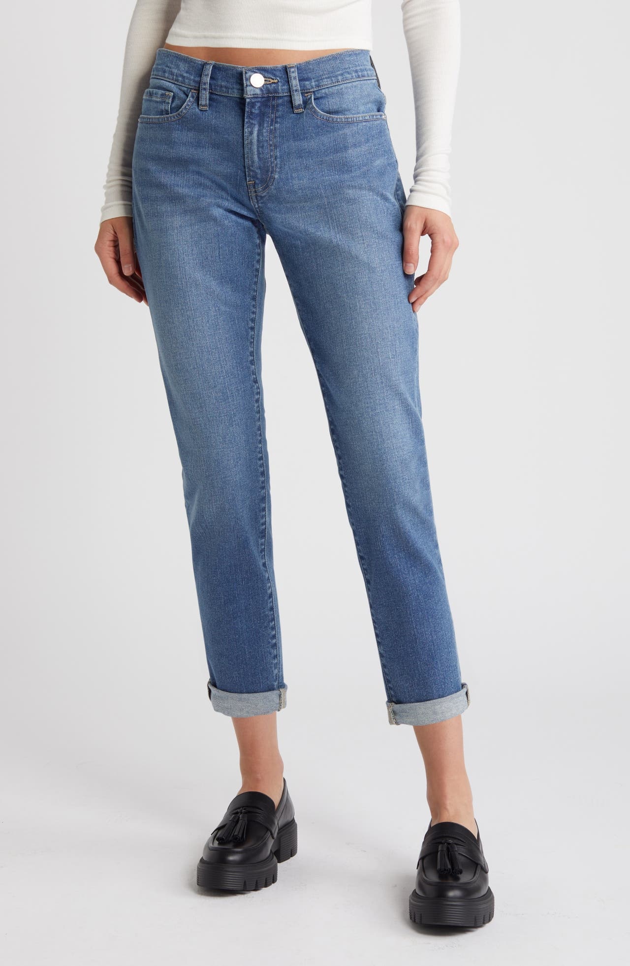 FRAME Le Garcon Ankle Slim Boyfriend Jeans in Lucerne at Nordstrom - 1