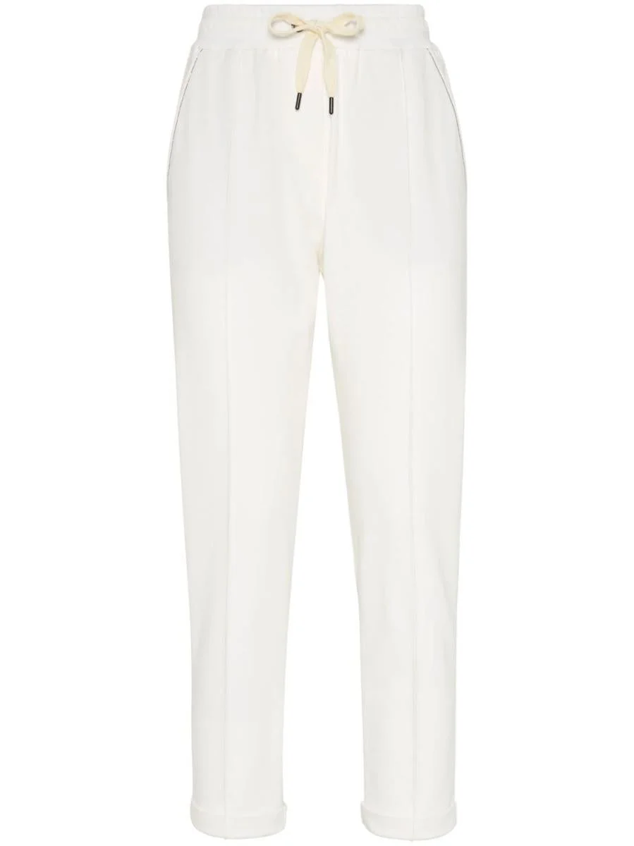 Brunello Cucinelli White Cotton Pants - 1