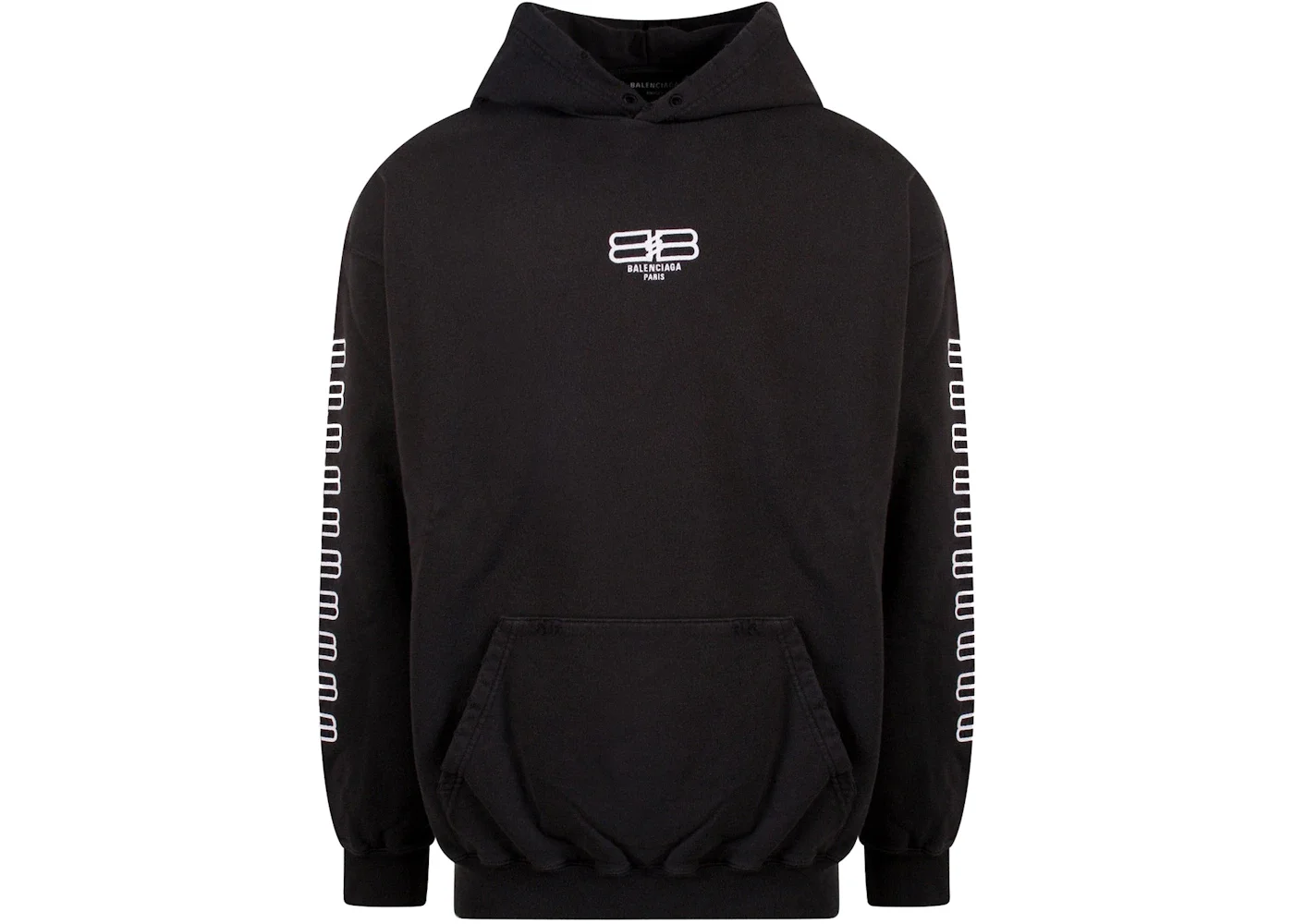 Balenciaga BB Pixel Embroidery Sweatshirt Black - 1