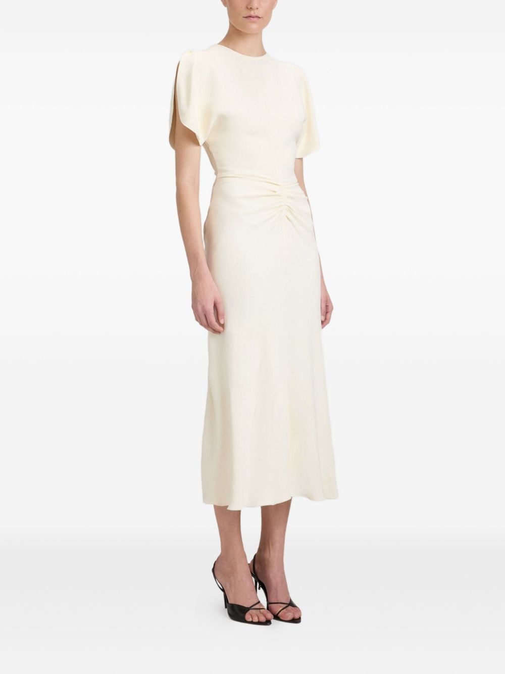 gathered waist midi dress - 3