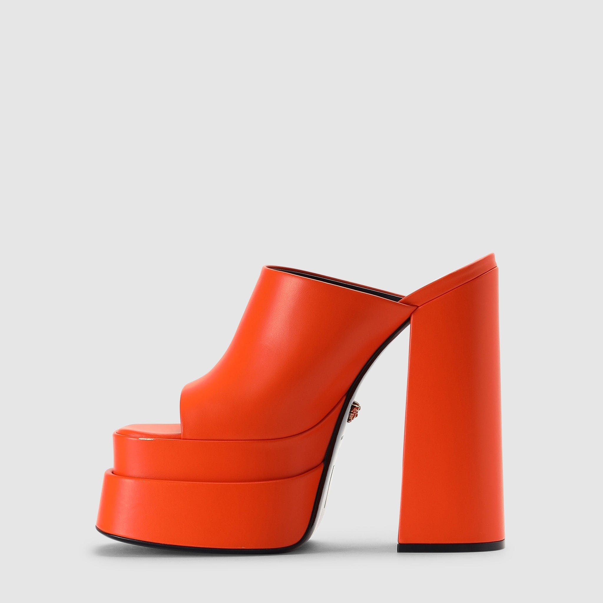 Versace Women's Aevitas Platform Mule Orange Heels - 9