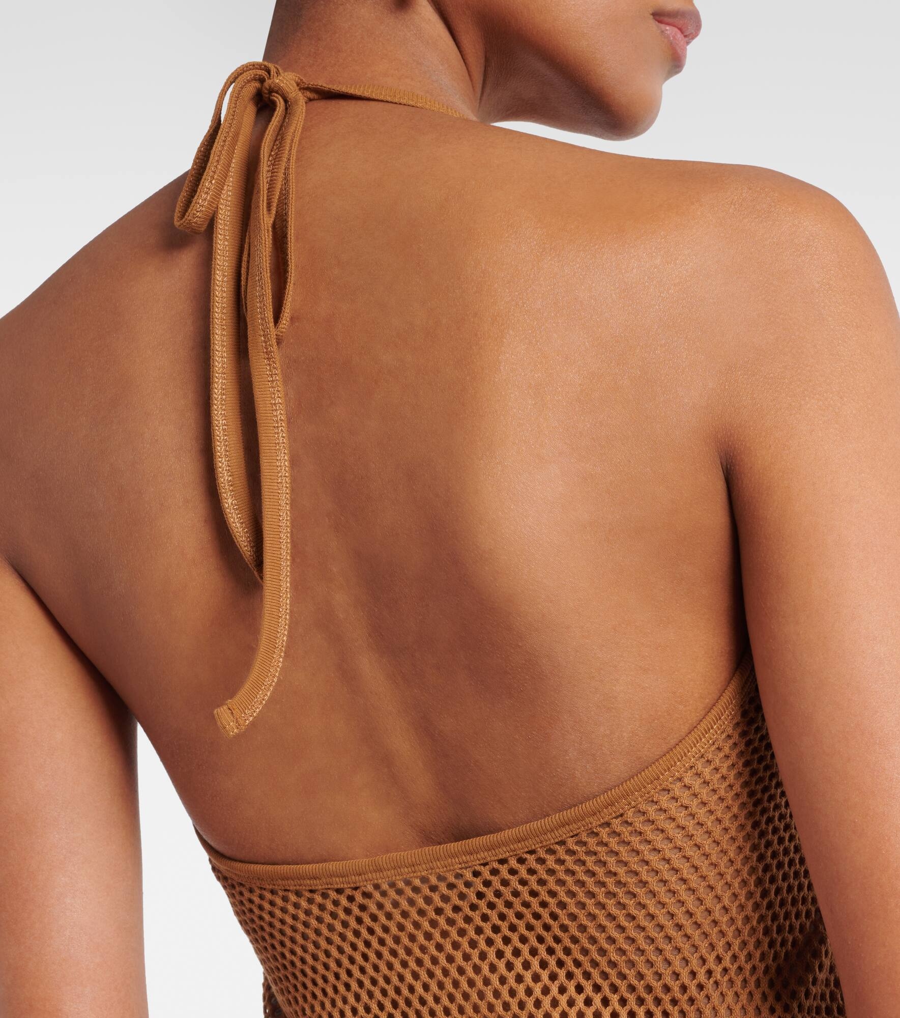 Sheer cotton mesh midi dress - 5