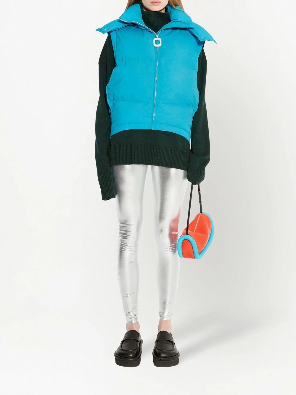 hooded puffer gilet - 2