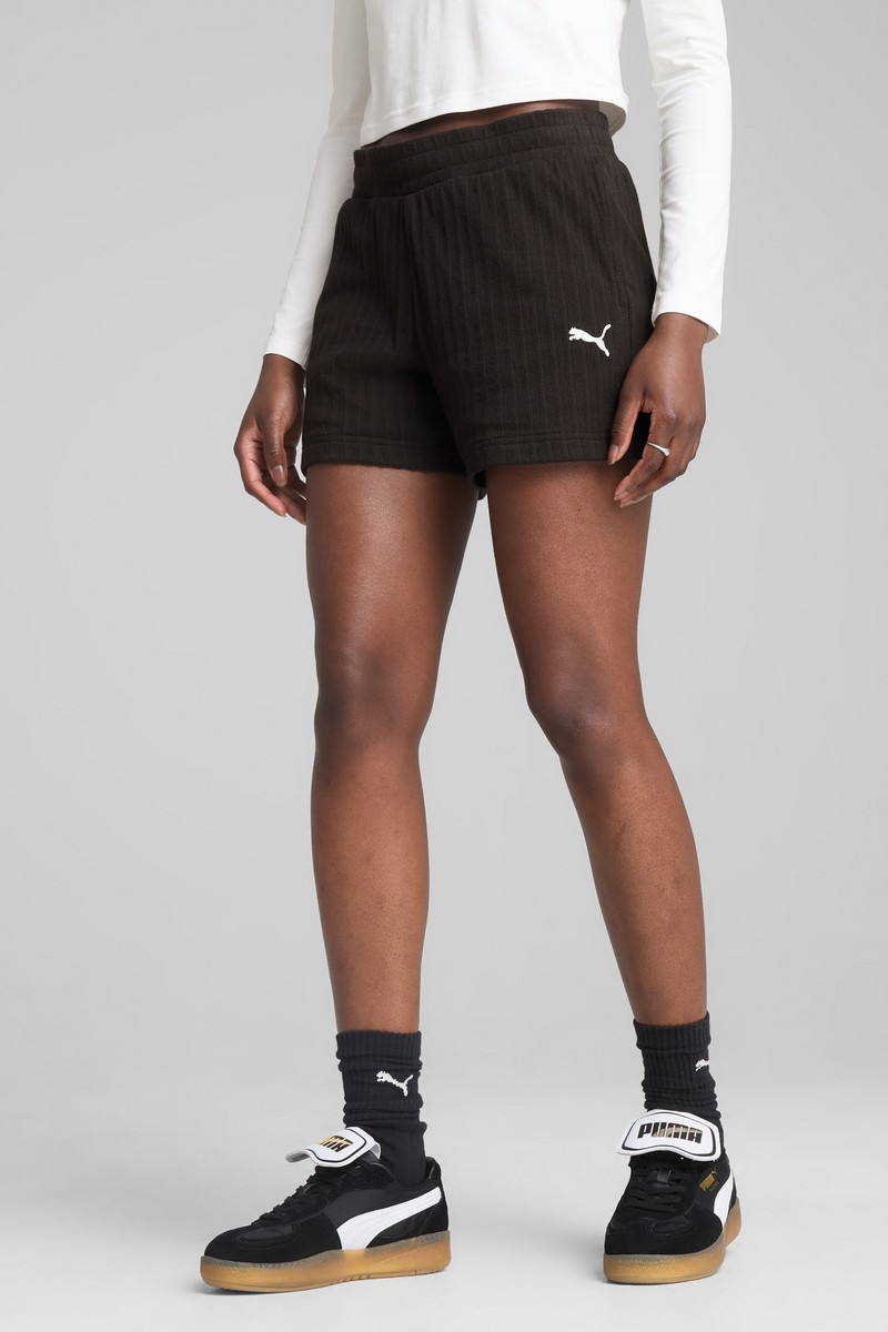 PUMA WARDROBE ESSENTIALS Women's 4" Pointelle Shorts outlook