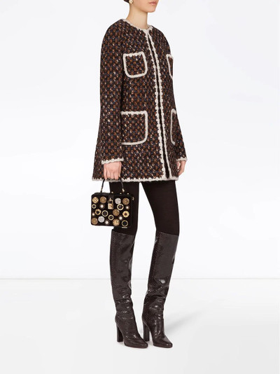 Dolce & Gabbana contrasting edges long tweed jacket outlook