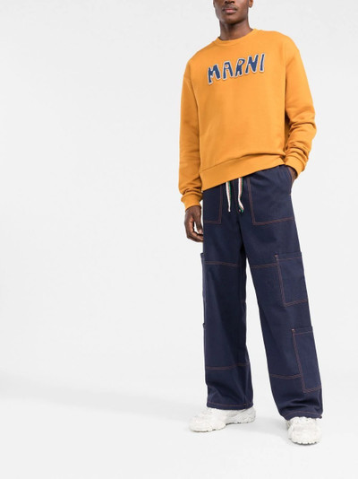 Marni logo-patchwork sweatshirt outlook