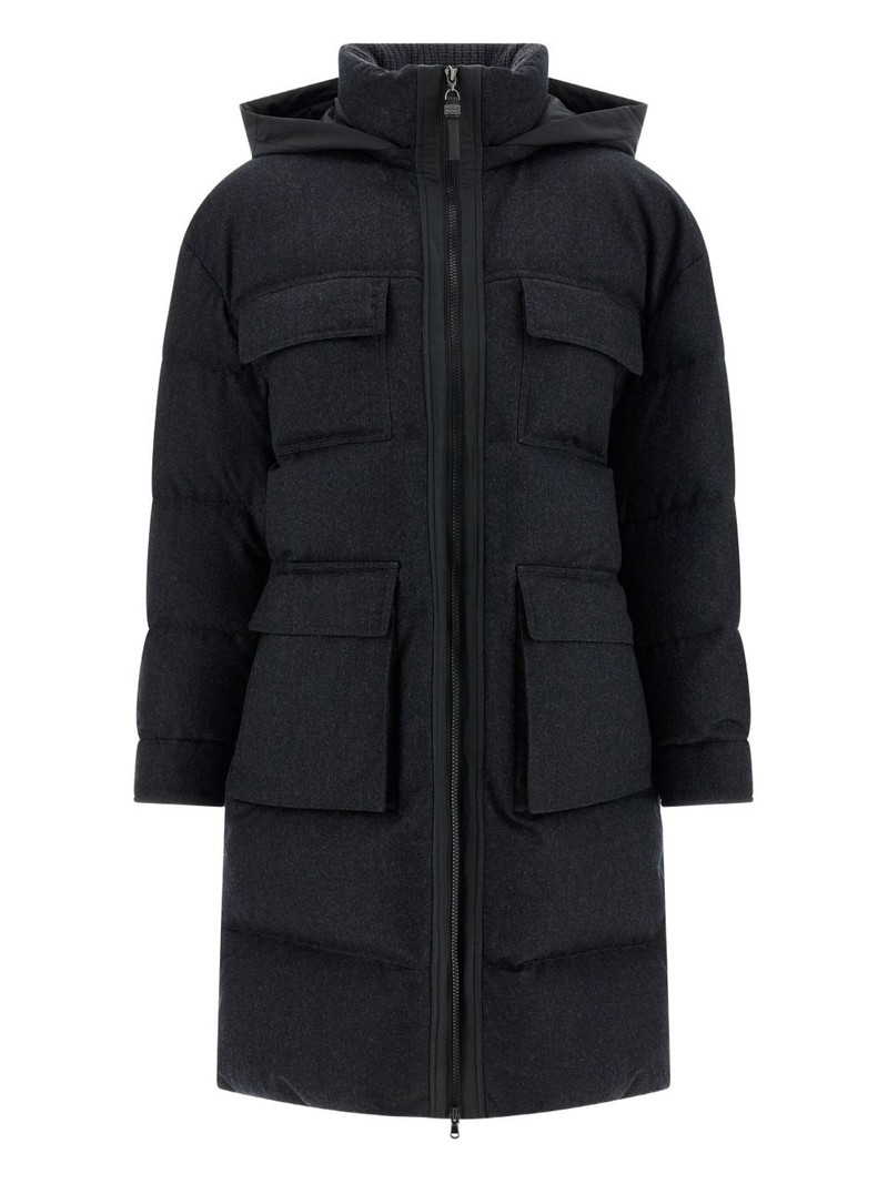 Brunello Cucinelli quilted zip jacket outlook