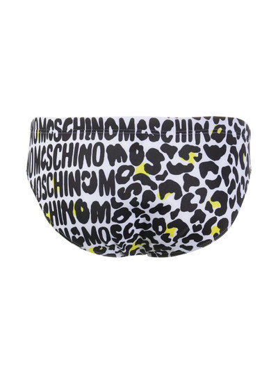 Moschino leopard-print logo swim shorts outlook