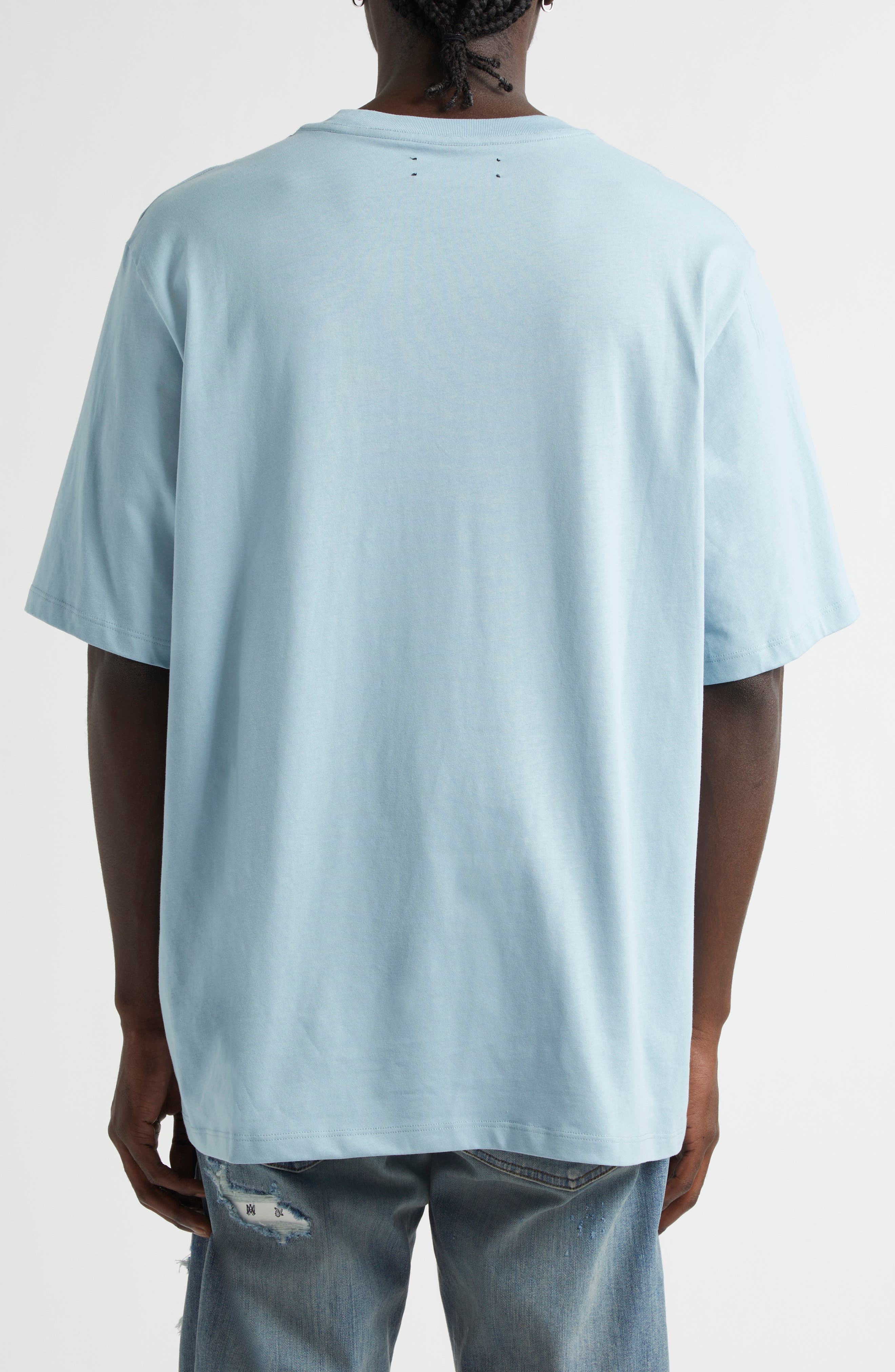 AMIRI 3-Star Appliqué Cotton T-Shirt in Ocean Sky at Nordstrom - 2