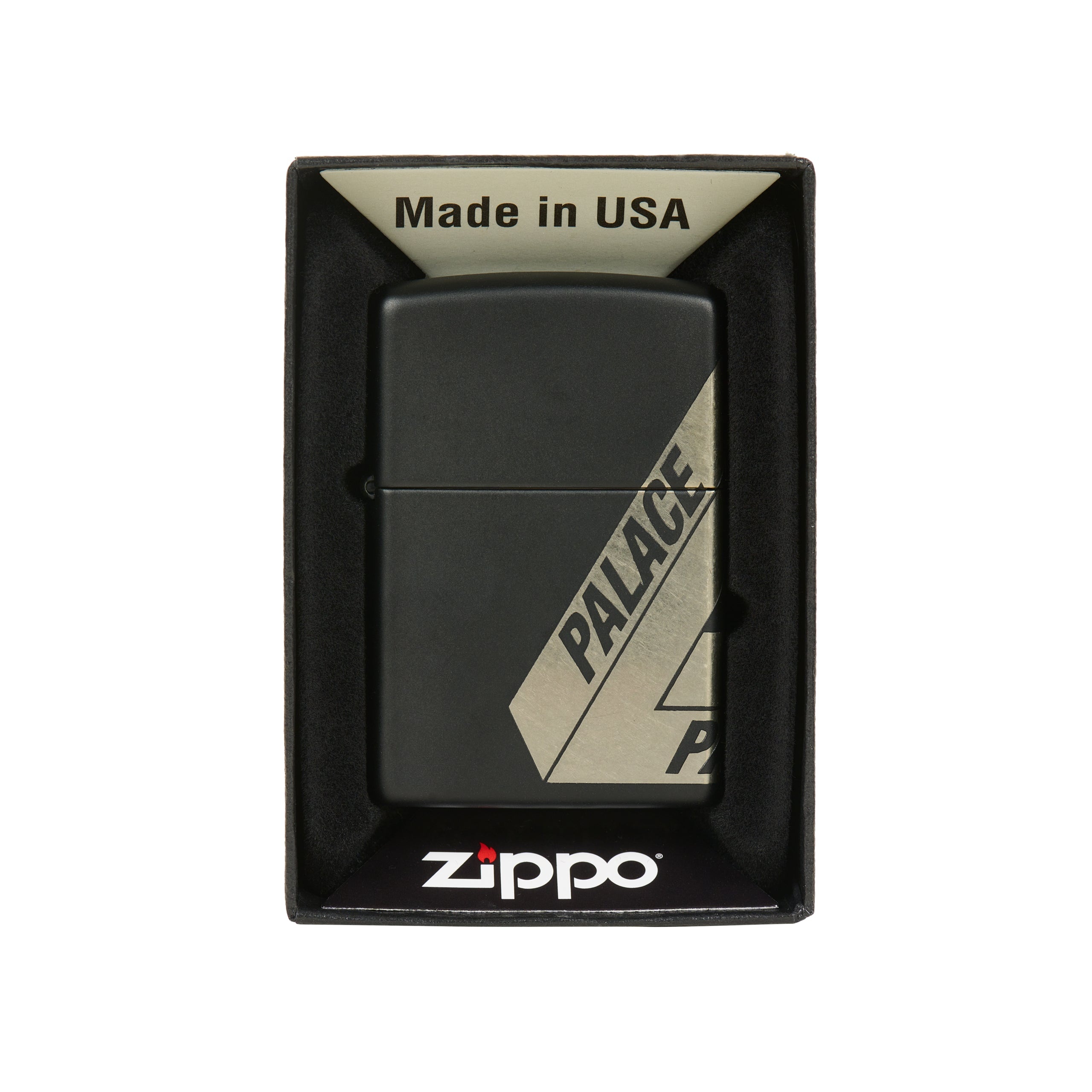 PALACE ZIPPO LIGHTER BLACK / SILVER - 4