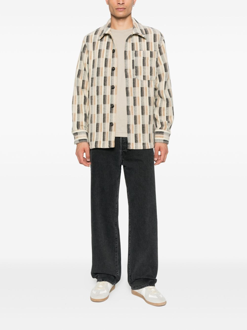 checked wool jacket - 2