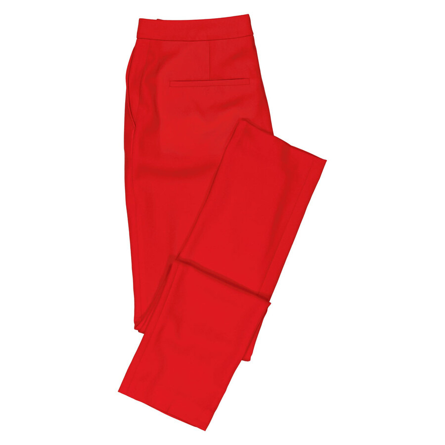 Burberry Bright Red Wool Straight-fit Tailored Trousers - 7