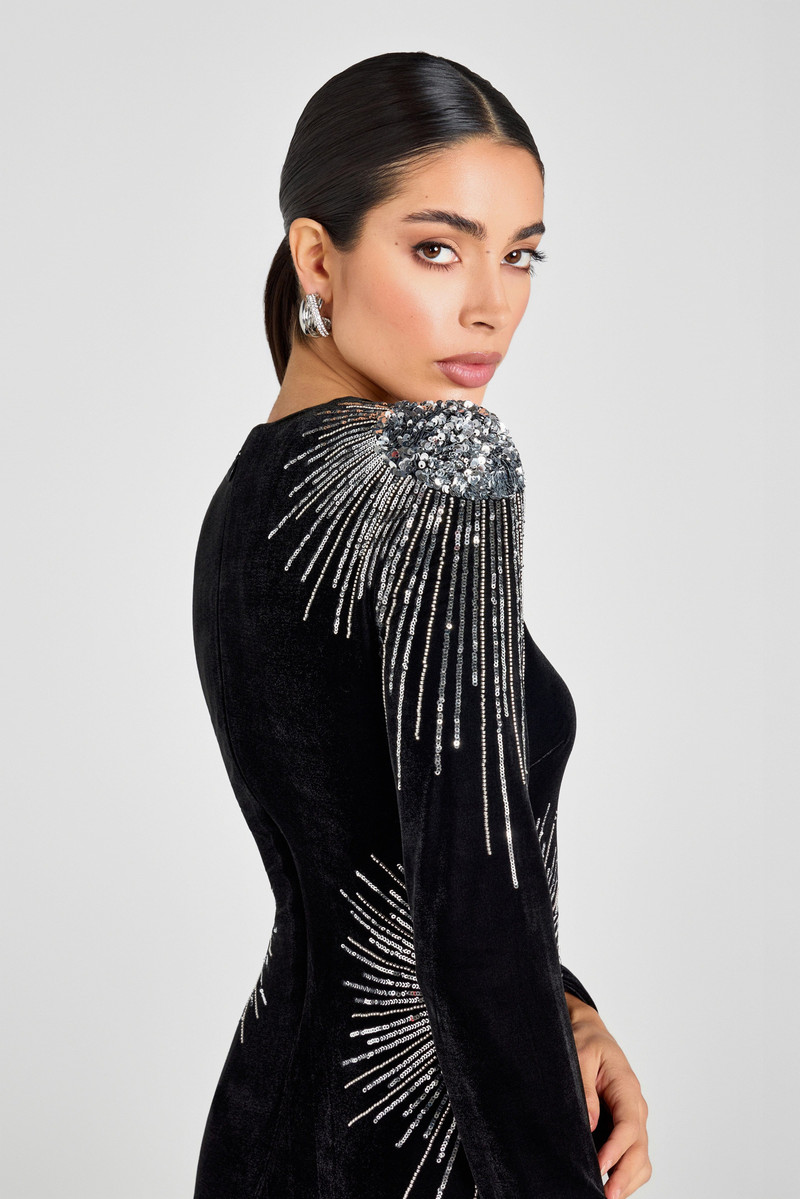 NADINE MERABI Ellie Black Dress outlook