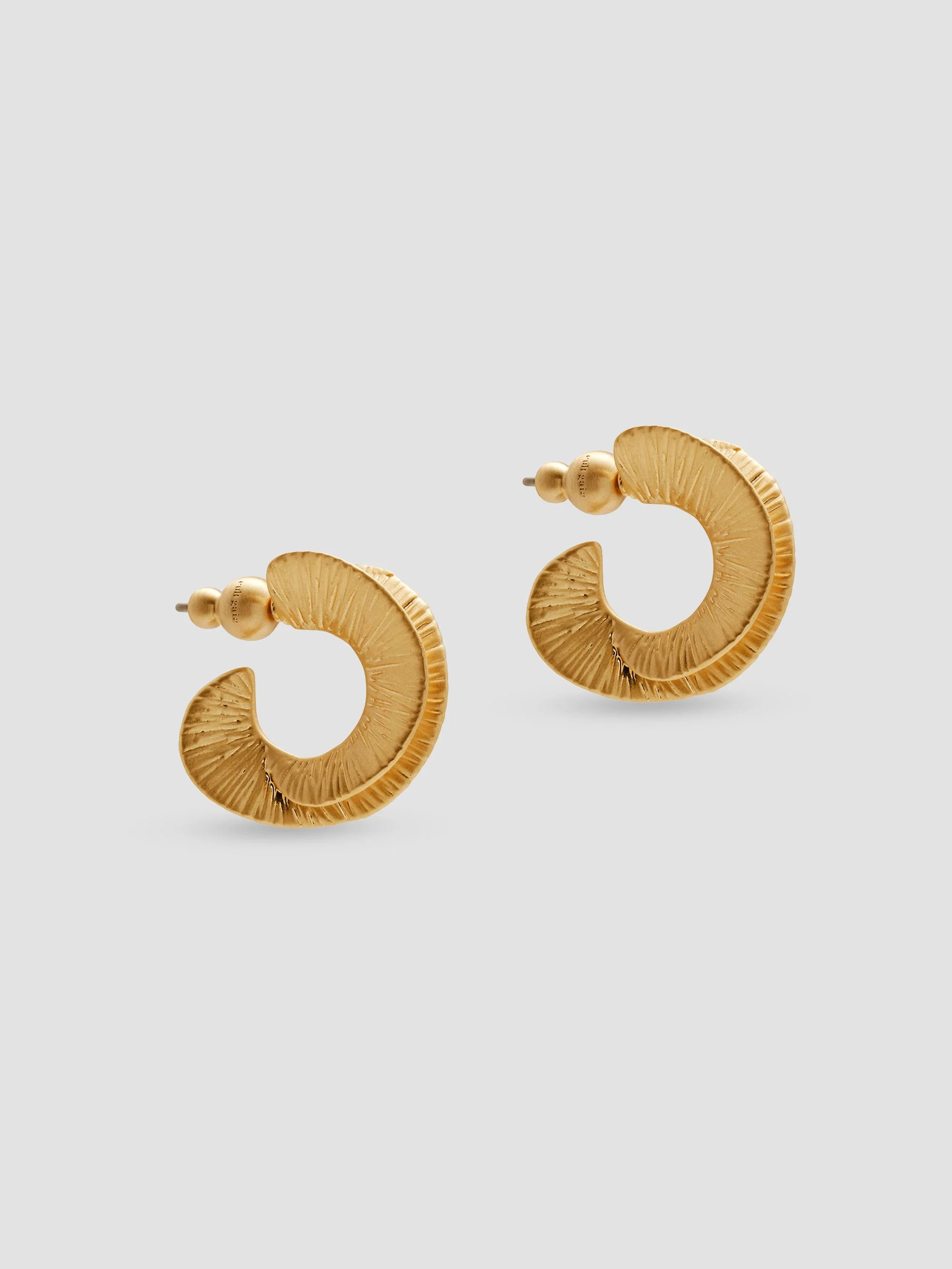 Women's Ren Goldtone Mini Hoop Earrings - Brushed Brass - 1