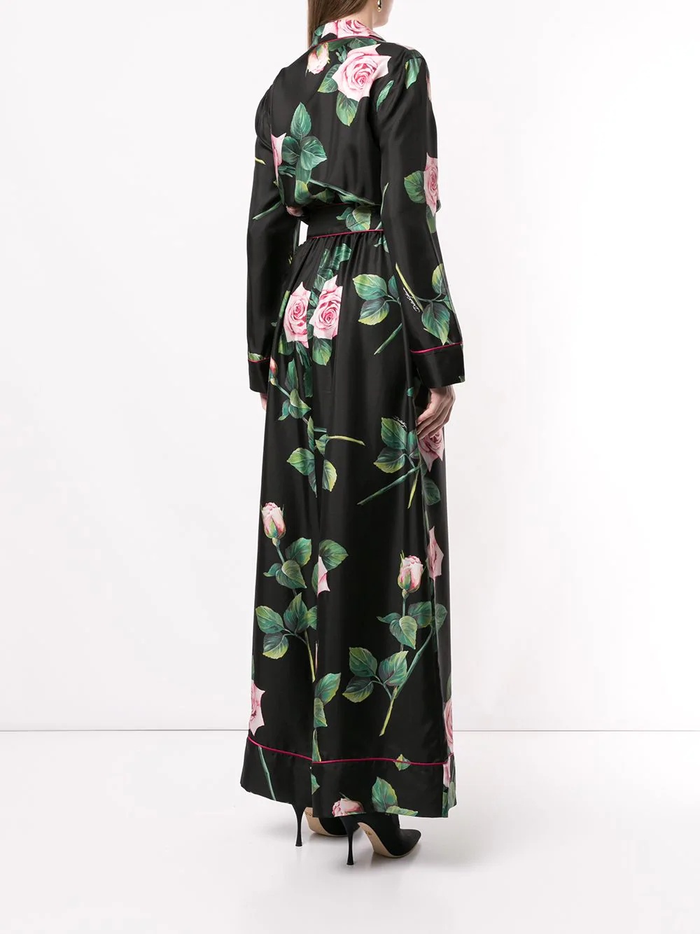 tropical rose print jumpsuit - 4