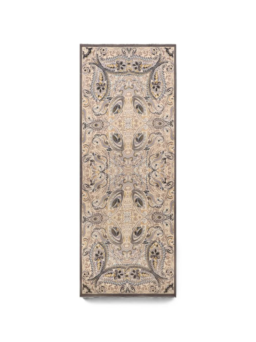 Paisley-print fringed scarf - 1