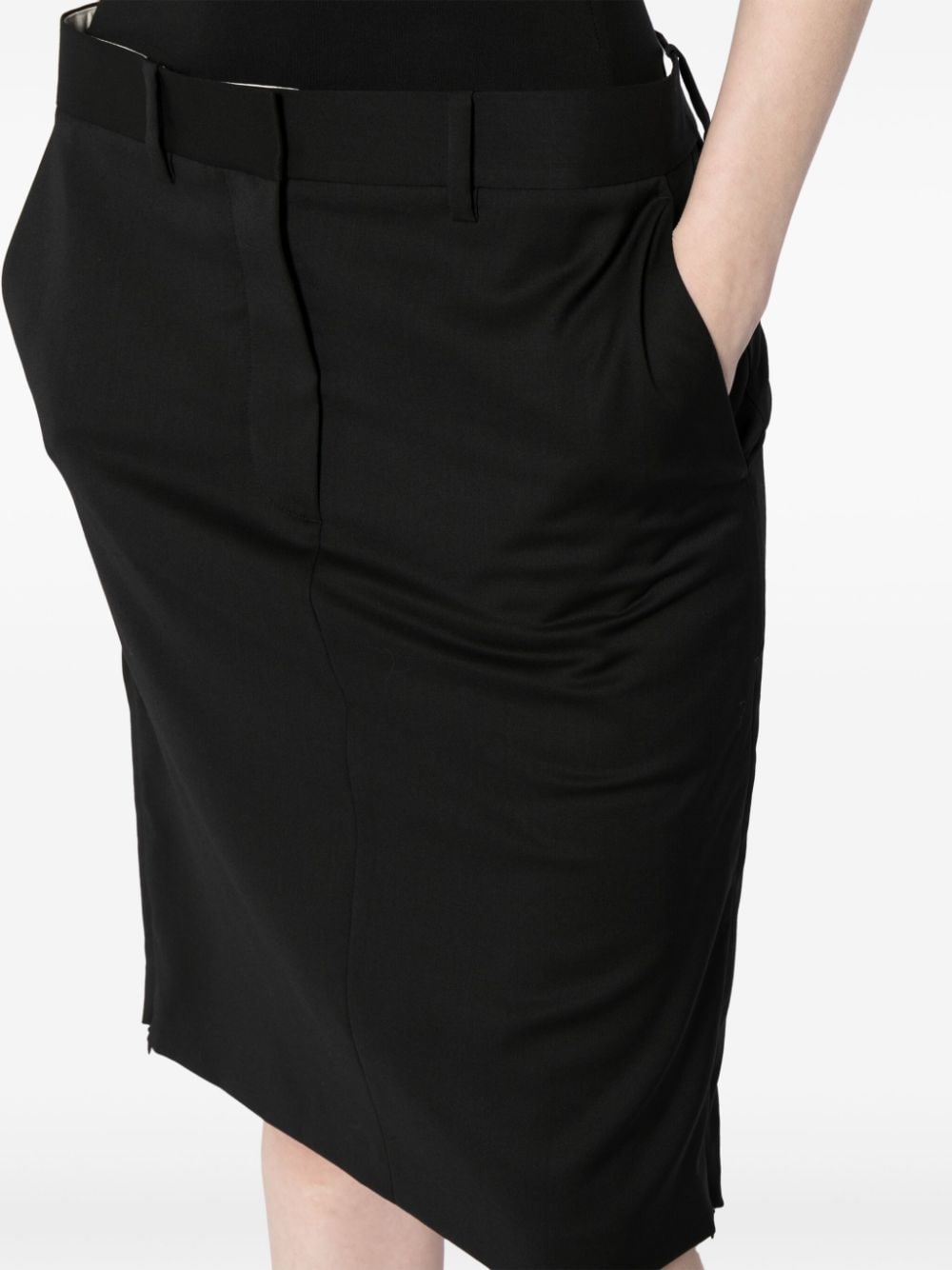 Straight Wool Skirt - 5