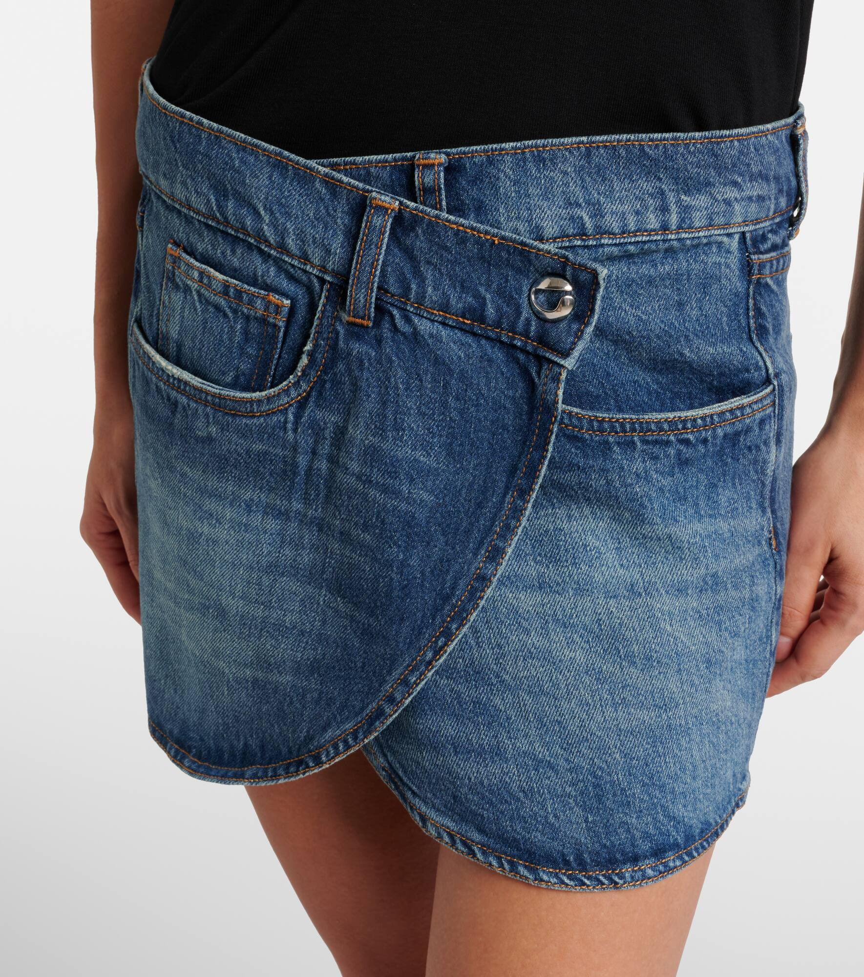 Denim wrap skirt - 4
