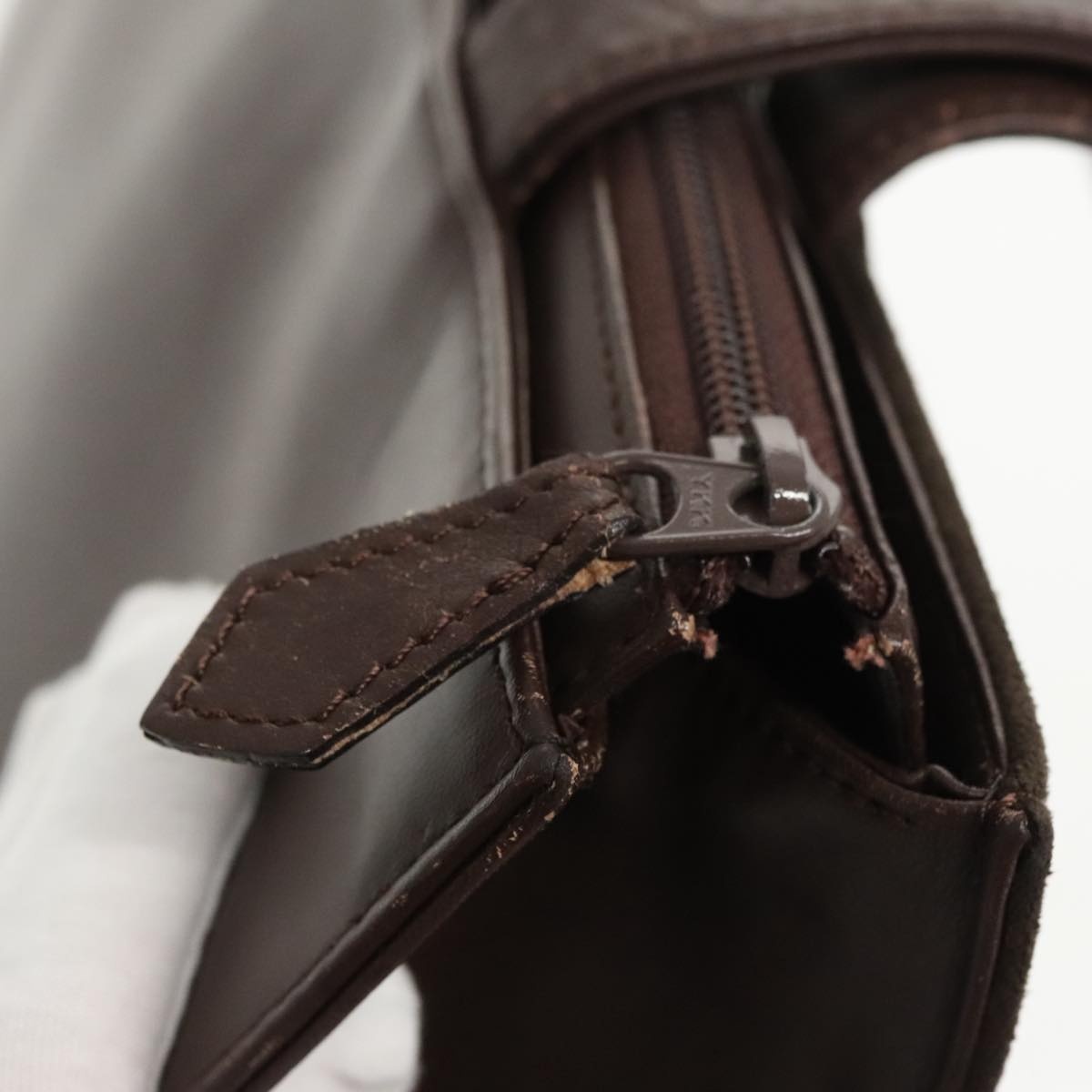 Burberry Shoulder Bag Suede Leather Brown - 9