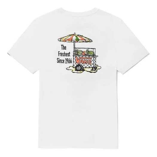 Vans Funny Printing Sports Round Neck Short Sleeve Unisex White VN0A5F3LWHT - 1