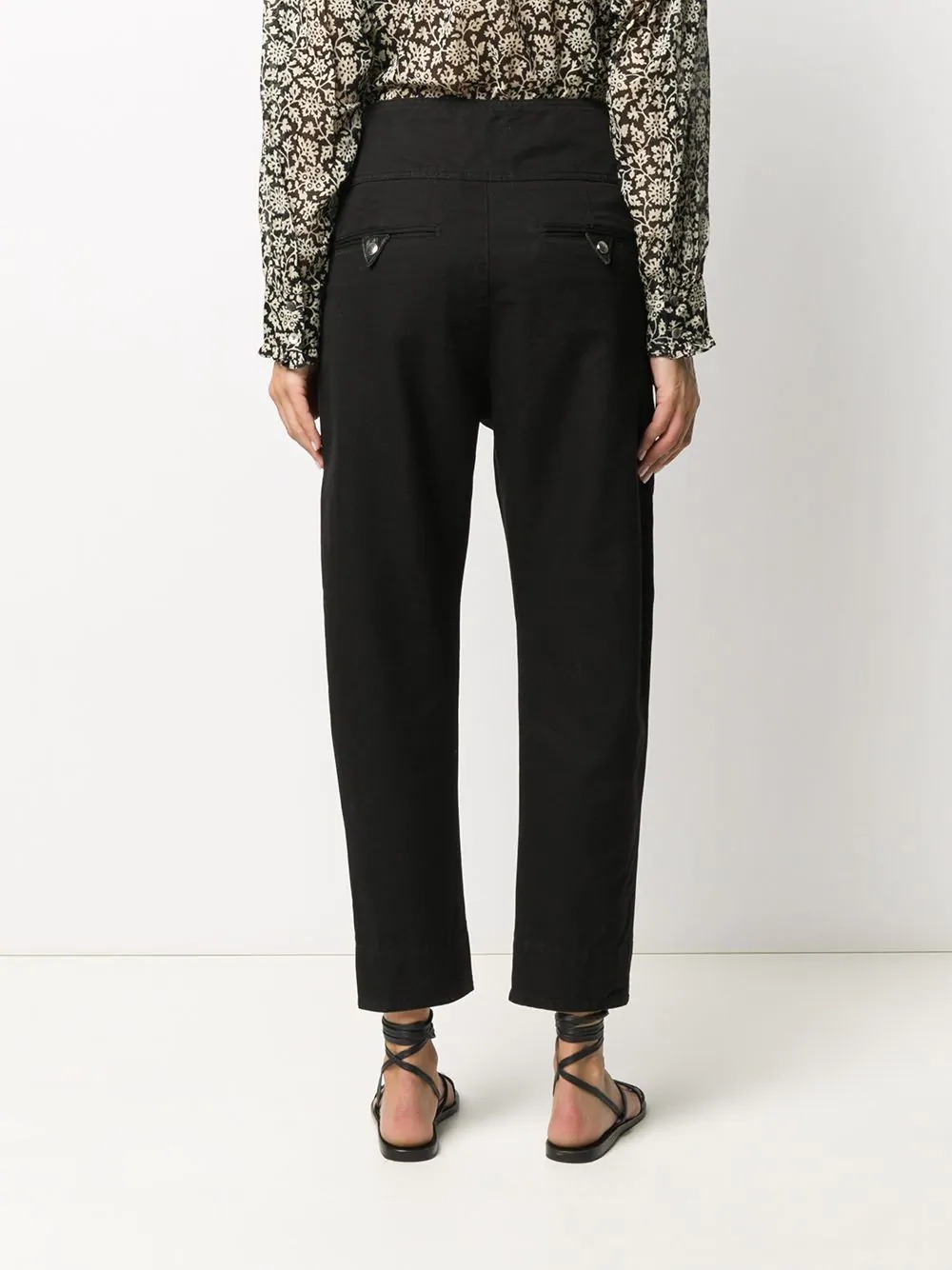 Raluniae tapered cotton trousers - 4