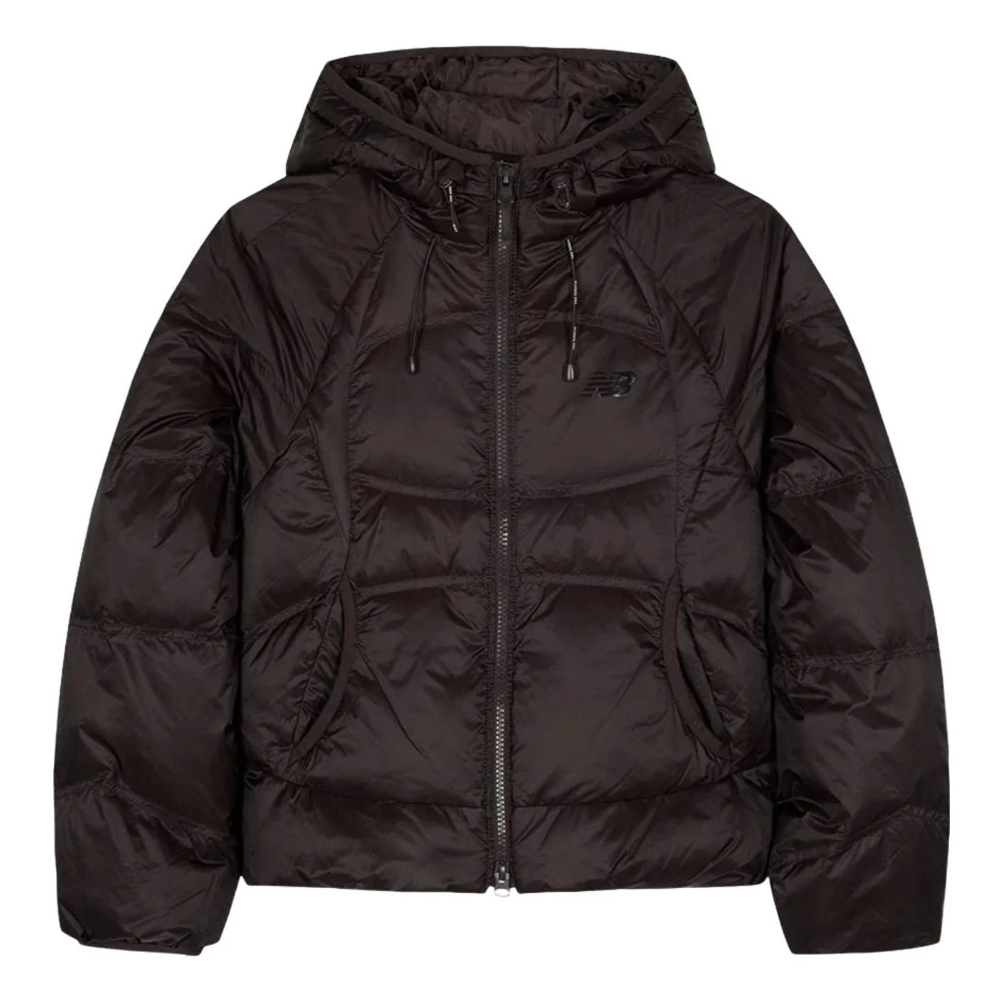 (WMNS) New Balance Flying Hooded Short Down Jacket Asia Sizing 'Brown' NBNPF4W942-85 - 1