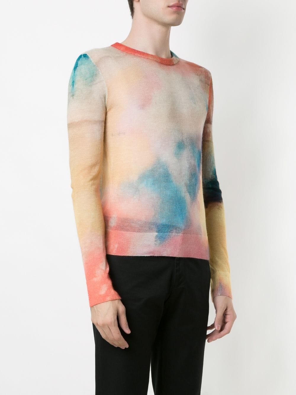 watercolour crew neck jumper - 3