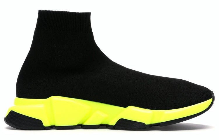 Balenciaga Speed 1.0 Sneakers 'Black Neon Yellow' 567042W05G01000 - 2