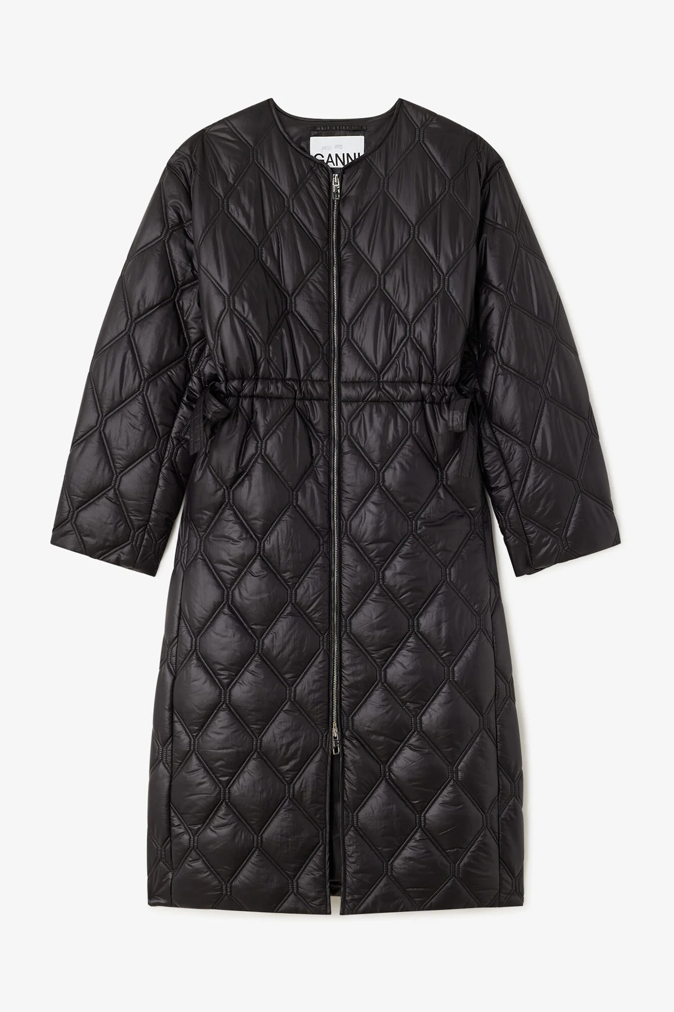 COAT IN BLACK QUILT - 1