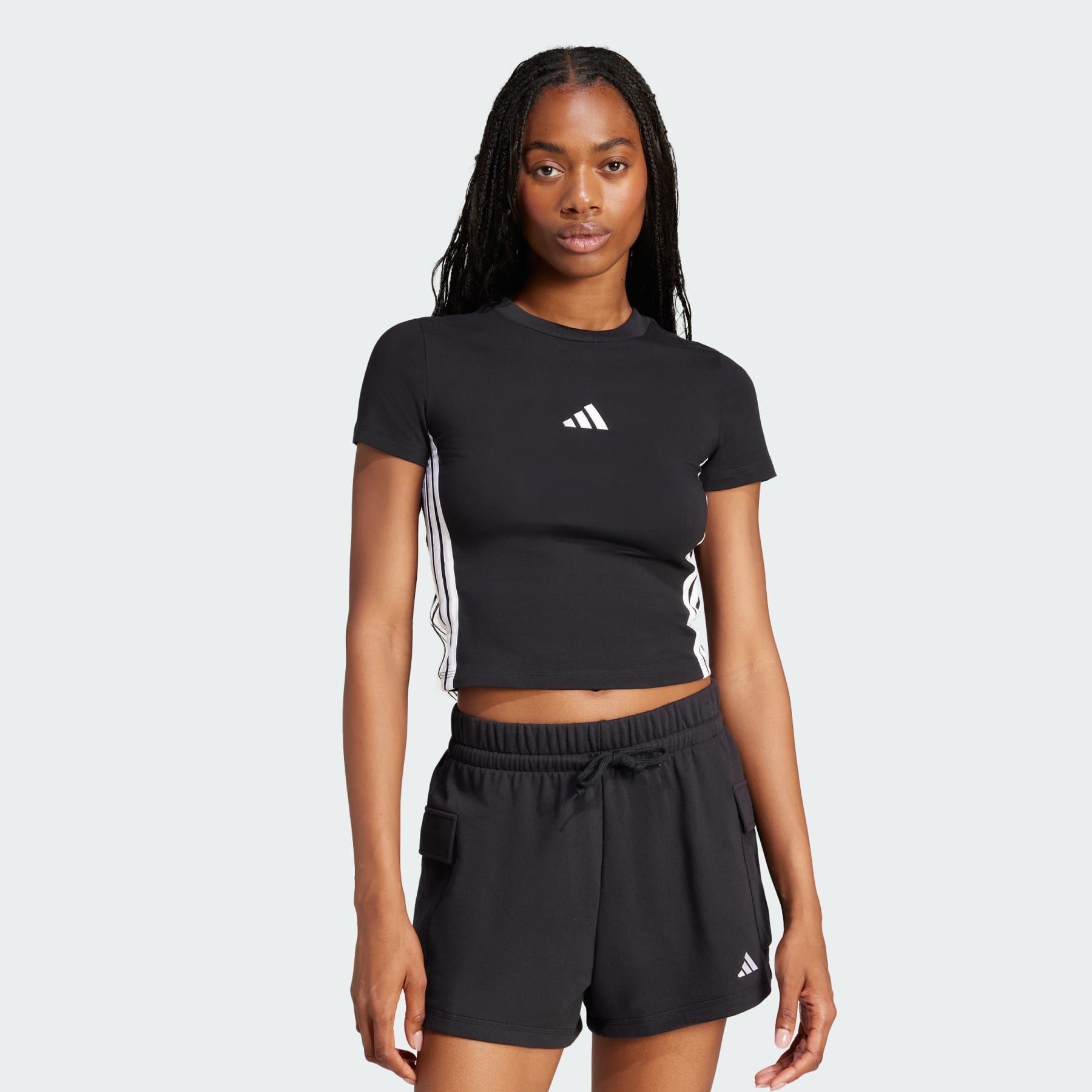 Essentials 3-Stripes Slim Baby Tee - 2