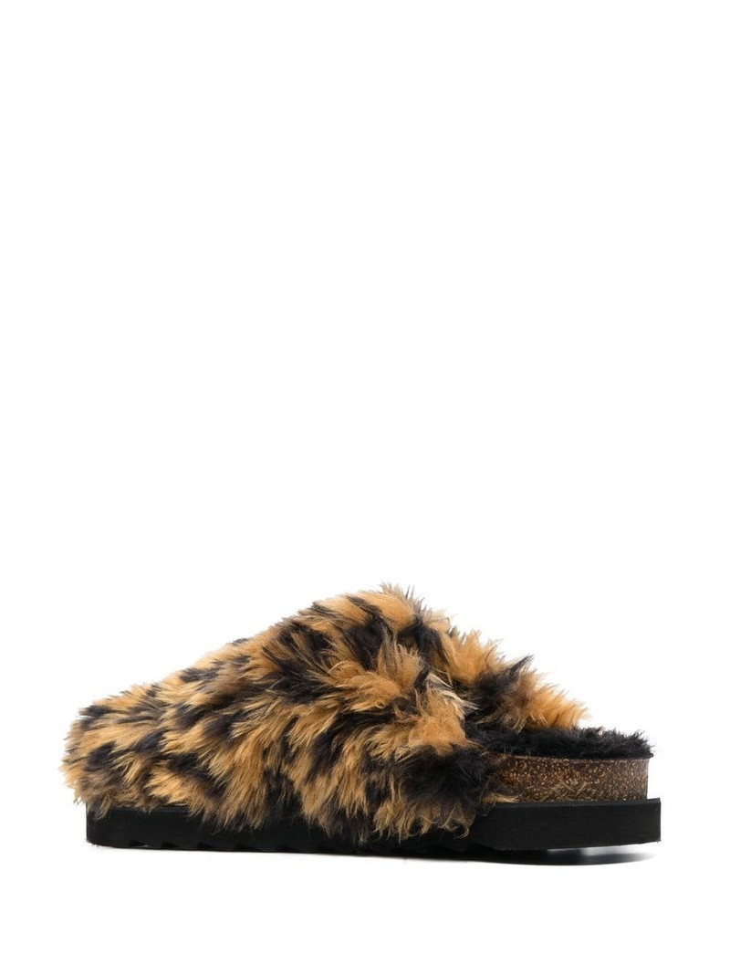 leopard-pattern textured slippers 3