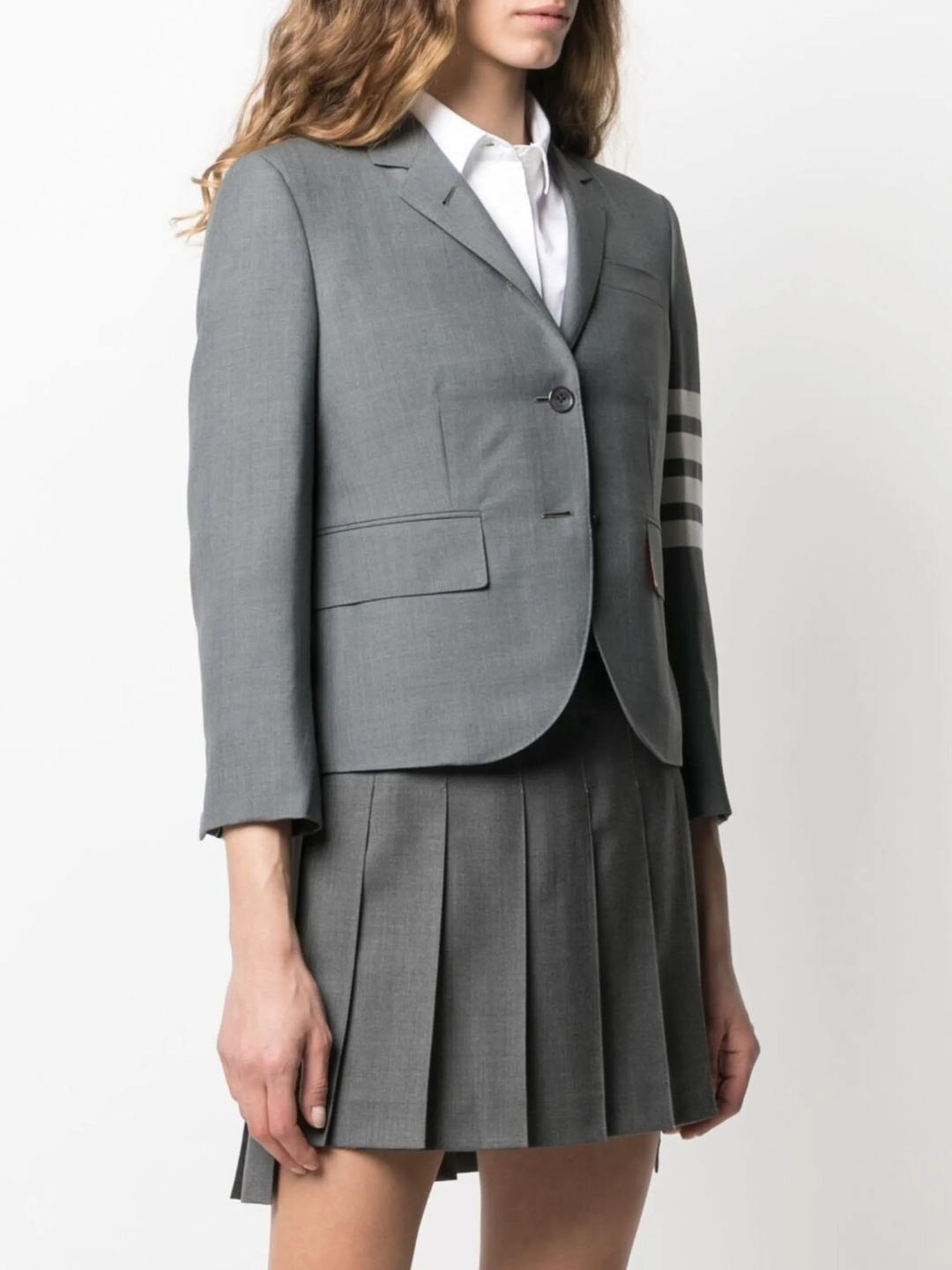 Plain Weave 4-Bar High Armhole Sport Coat Women - 3