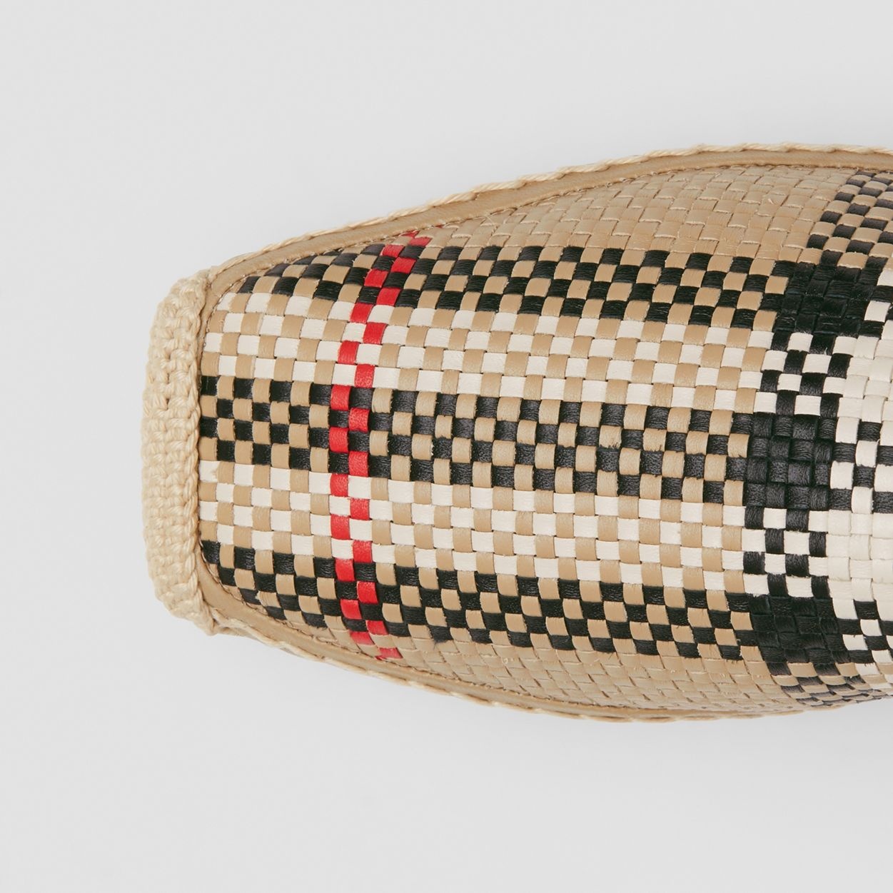 Latticed Leather Espadrilles - 6