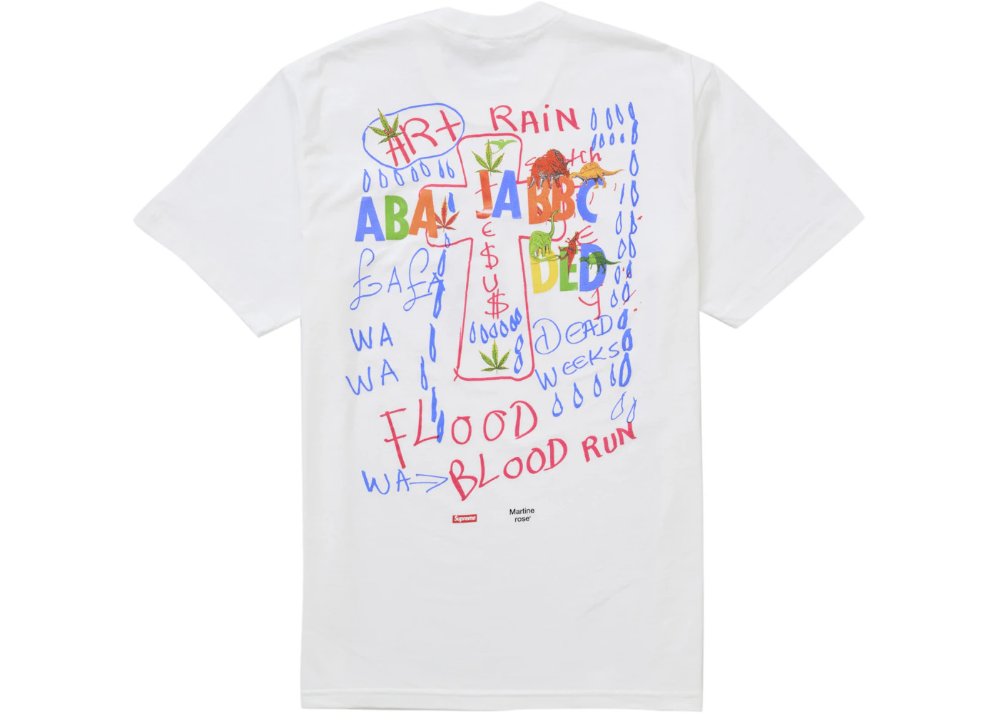 Supreme Martine Rose Lee Scratch Perry Tee White - 2