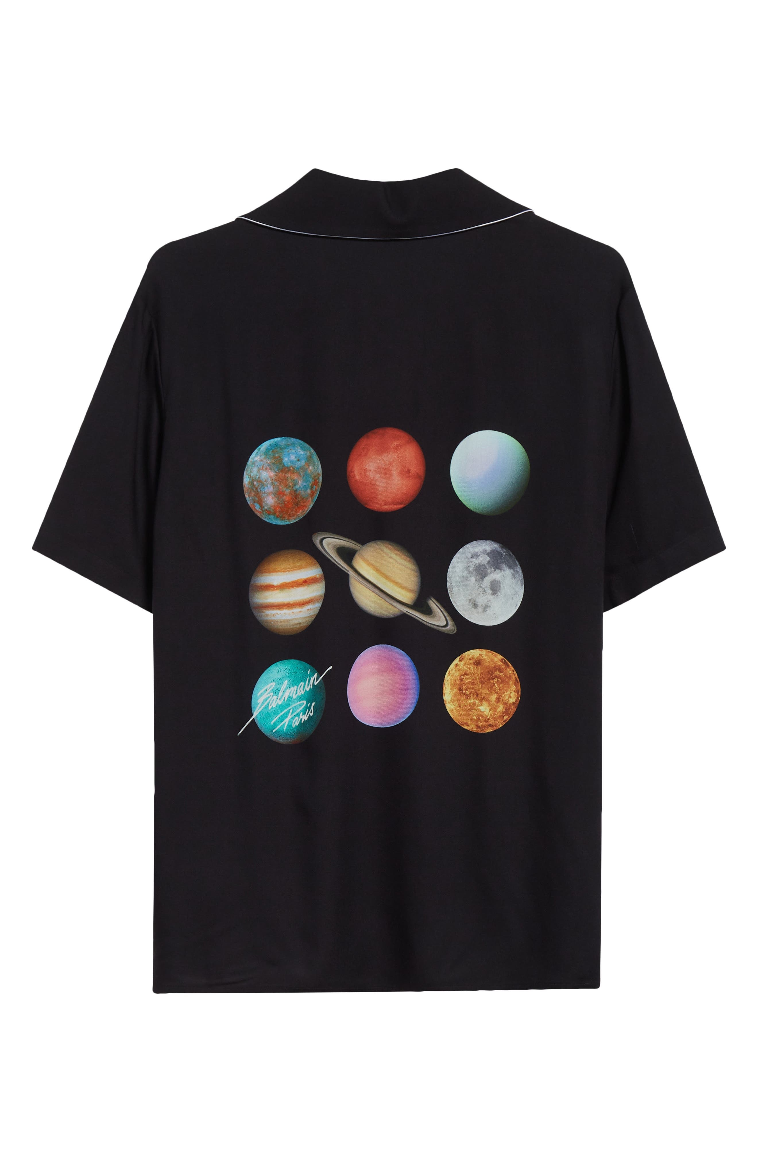 Balmain 9 Planets Pajama Shirt in Black Multi at Nordstrom - 8