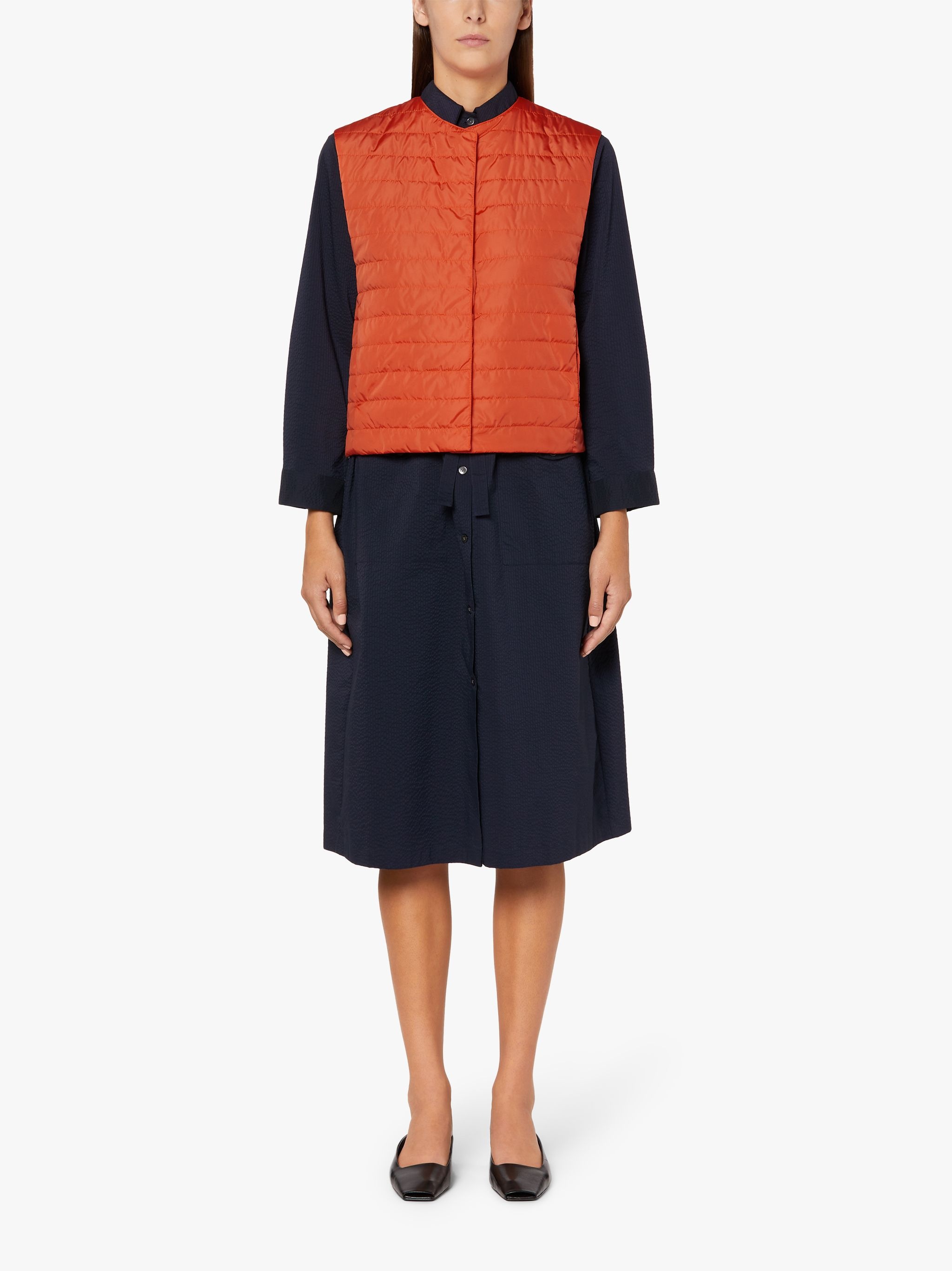 ISABEL ORANGE NYLON LINER VEST | LQV-007 - 3
