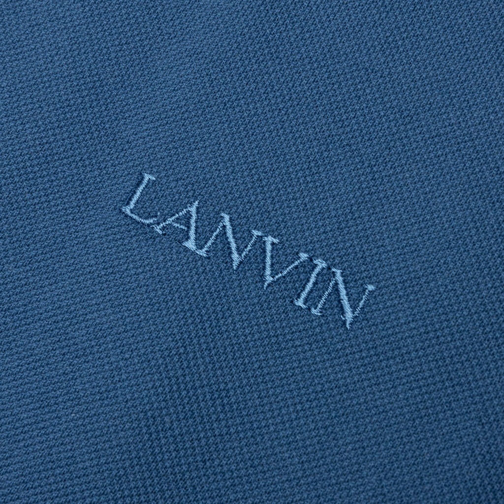 CLASSIC OVERSIZED POLO WITH CURB DETAIL - NEPTUNE BLUE - 3