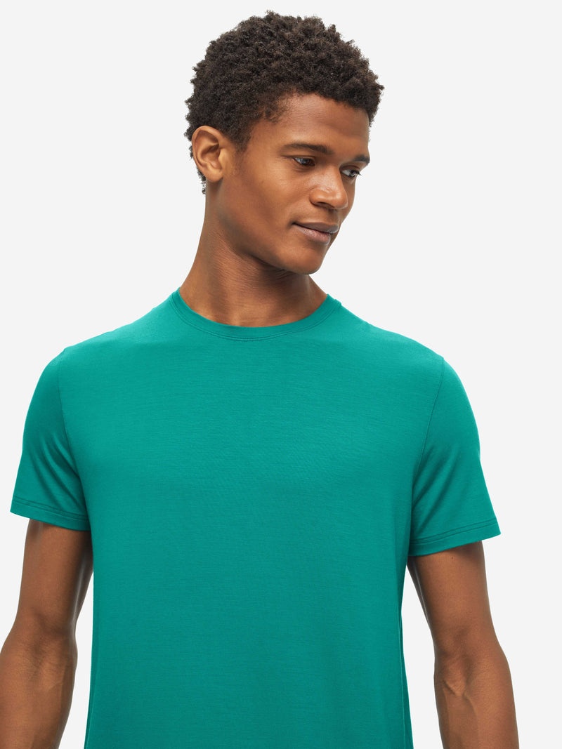Men's T-Shirt Basel Micro Modal Stretch Jungle Green - 5
