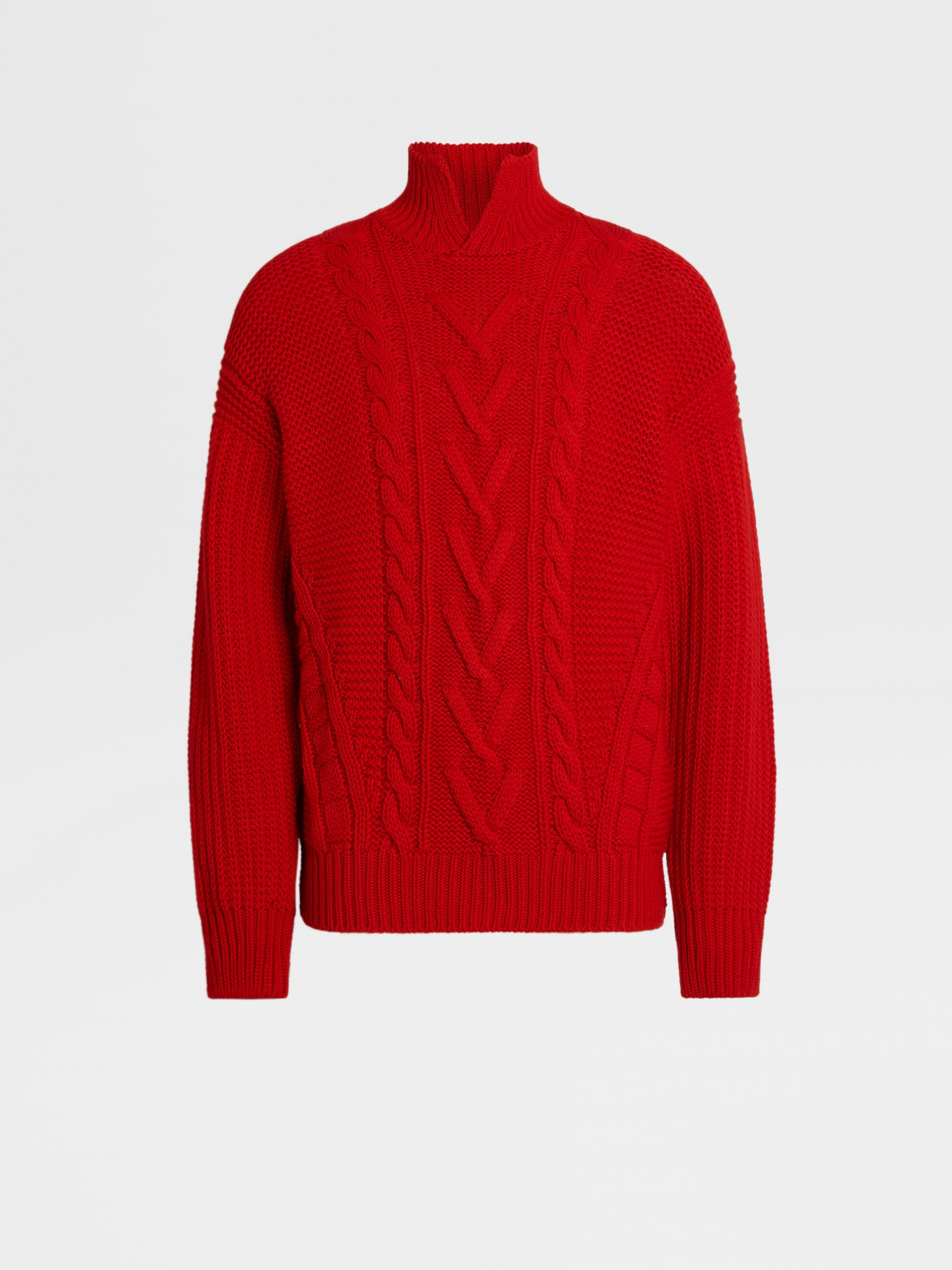 RED OASI CASHMERE HIGH NECK - 1