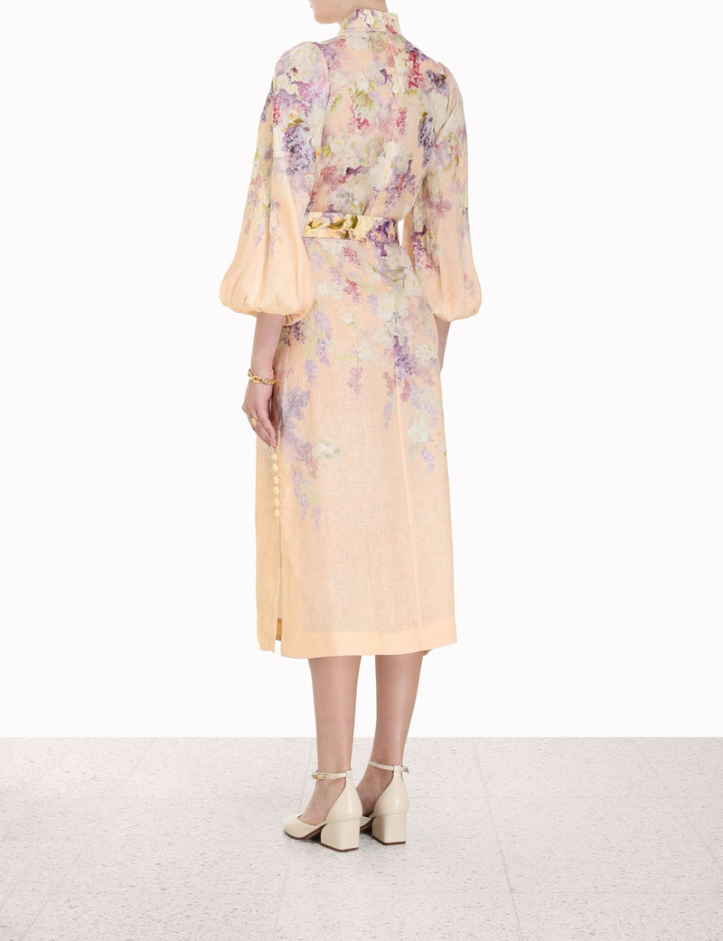 knee length dresses for ladies Luna Songbird Buttoned Picnic Midi Dress main image 0